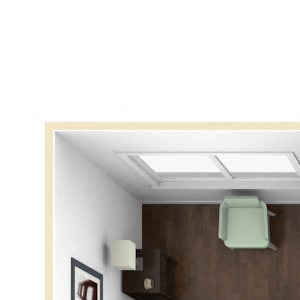 Birch: two bedroom two bathroom floor plan Aerial cut-away view of Birch: model furnished 2/2 with balcony.
